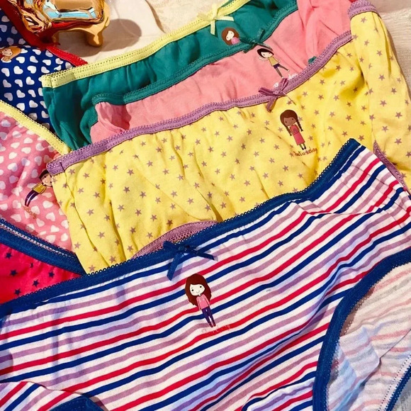 NWT K-Mart Brand Girls Briefs Pack of 7 Cute Colors Size 14-16 - Picture 3 of 4